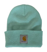 Carhartt Beanie Mint Green Logo OS Knit Foldover Warm Outdoors Photo 0
