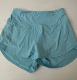 Lululemon Speed Up High-Rise Lined Short 4" Cyan Blue Photo 0