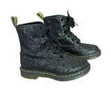 Dr. Martens 1460 Farrah Combat Boots Black Sequins Lace Up Womens 7 Photo 0