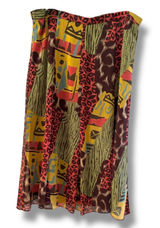 Pinky & Dianne XL Skirt Abstract Tribal-Inspired Print Lined –‎ Side Zip Closure Photo 0