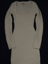 Hollister cream ribbed knit long sleeve dress, heavy, nice fabric Photo 0