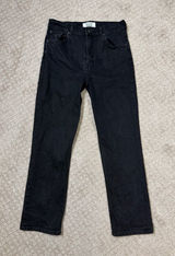 Reformation Black Straight Leg Denim Jeans Women size 27 Photo 0