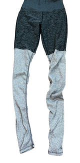 ALO Yoga Grey High Waist‎ Ribbed Knit Lounge Leggings Ruched Small Dance Workout Photo 0