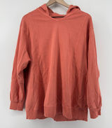 Athleta Sundown Alliance Hoodie Sweatshirt Orange Women L V-Neck Relaxed Comfy‎ Photo 0
