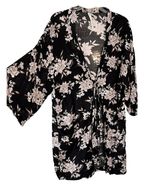 Spiritual Gangster Maya Kimono Beach Swim Coverup Floral Tie Closure V-Neck Photo 0