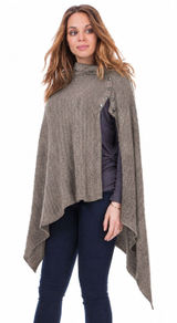 Seraphine Caleb Nursing Shawl Women OS Grey Cable Knit Lambswool Cashmere Blend Photo 0