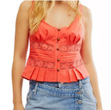 Free People Top - Kiana Lace Tank Top Photo 0