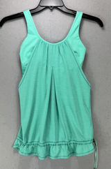 Lululemon Run Times Tank Top Size 4 Teal Built in Sports Bra Yoga Running Gym Photo 0