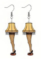 A Christmas Story Leg Lamp Earrings NWT Photo 0
