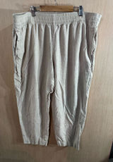Women’s Old Navy Lightweight Elastic Waist Casual Straight Pants - Cream Size XL Photo 0