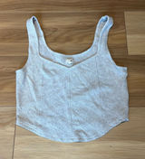 Aerie Ribbed Tank Top Light Gray Large Photo 0