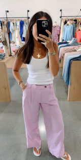Banana Republic Linen Pants Wide-Leg Photo 0