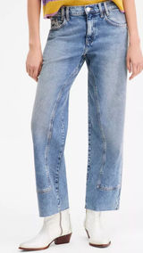Free People Women's Risk Taker Mid-Rise Straight-Leg Jeans‎ Size 31 Photo 0