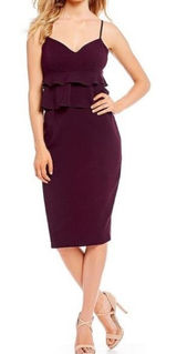 Gianni Bini Molly‎ Dress Women Size 2 Peplum Ruffle Waist Strappy NWT Small Flaw Photo 0