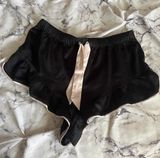 Victoria’s Secret black silky satin sleep / lounge shorts Photo 0