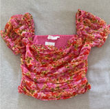 ASTR The Label Pink Floral Top Photo 0