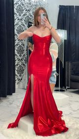 Red prom dress Size 4 Photo 0