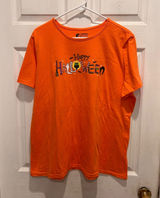 Holiday Editions Happy Halloween Graphic Tee Orange Cotton Scoop XXL Teacher Photo 0