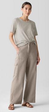 Eileen Fisher Garment-Dyed Utility Organic Cotton Cargo Pant Sz XS Photo 0