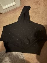 bedazzled cropped hoodie Photo 0