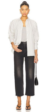 Levi's Ribcage Straight Ankle Jeans Black High Rise Stretch Cropped Denim 28 Photo 0