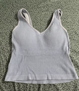 Altar'd State Tank Top Blue Light Ribbed Knit Small Photo 0