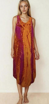 Women's Multi and Orange Dress Size M Photo 0