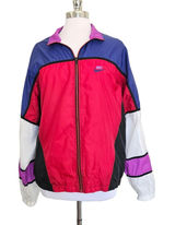 Nike‎ Vintage 90s Style Colorblock Windbreaker Jacket Red Blue Purple Womens L Photo 0