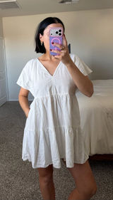White tiered dress Photo 0