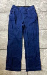 Halara NWOT Women High Waisted Wide Leg Pants Cobalt Blue Denim Look Size M 1920 Photo 0