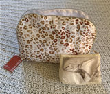 NWT Sonia Kashuk Cream and Brown Animal Print Leopard Makeup Cosmetic Bags Photo 0