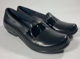 Dansko Oksana Slip-On Loafer Women 38 Black Leather Comfort Low Heel Work Shoes‎ Photo 0