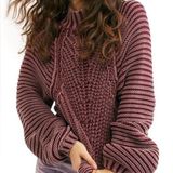 Free People Women's Sweetheart Chunky Mock Neck Sweater Size M Photo 0