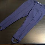 Tory Sport Navy Blue Stirrup Activewear Pants Women XL‎ Stretch Zip Ankle Photo 0