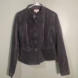 LOFT Velvet Blazer Grey size 4 business casual Photo 0