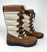 Timberland Mt. Hayes Tall Waterproof Winter Boots Brown Cream Leather Nylon 6 Photo 0