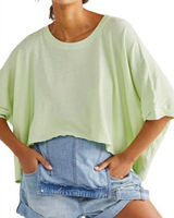 Free People Boxy T-Shirt Glass Bamboo Green S Photo 0