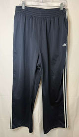 Adidas Baggy 3 Stripes Track Pants in Navy Blue Wide Leg Women's sz. XL Photo 0