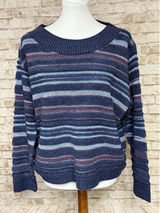 Dress Barn XL‎ Womens Sweater Acrylic Dweater Pull Over NEW Blue Stripe Photo 0