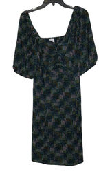 CAbi Dress Size Medium Multi Geometric Pattern Stretch Blend SS Women Photo 0
