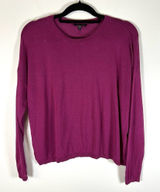 Eileen Fisher 100% Organic Linen Women's Purple Long Sleeve Sweater Size‎ Large Photo 0