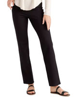 Quince‎ Women's Black Ultra-Stretch Ponte Pants Straight Leg Sz Small NWT Photo 0