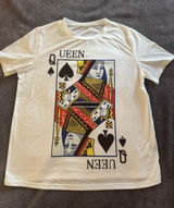 Queen of Spades Graphic T-Shirt Halloween Costume Playing Card Grunge E-girl Alt Photo 0