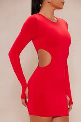 Red Cut Out Dress Photo 0