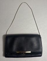 Kate Spade Black Leather Hanley Camden Way Shoulder Bag Gold Strap Purse‎ READ Photo 0
