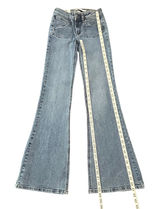 Garage Denim Shelly Blue Low Rise Flare Jeans Light Wash Retro Y2K Photo 0