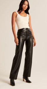 Abercrombie Leather 90s Relaxed High Rise Pant Photo 0