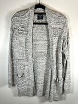 Abercrombie Fitch Women Knit Open Front Cardigan Sweater Light Gray Size S Photo 0