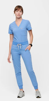 Figs Zamora Jogger Scrub Pants Catarina Top Surgical Ceil Blue Medical Women XL Photo 0