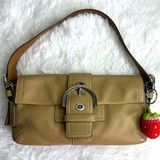 Vintage COACH Y2k Soho Saddle Tan Flap Shoulder Bag Photo 0